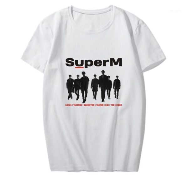 Summer Style Kpop SuperM Member Names/pos Printing T Shirt Unisex K- O Neck Short Sleeve T-shirt 4 Colors Women's, White
Summer Style Kpop SuperM Member Names/pos Printing T Shirt Unisex K- O Neck Short Sleeve T-shirt 4 Colors Women's, White