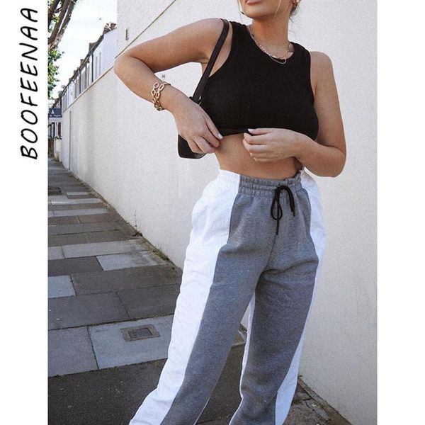 women's pants & capris boofeenaa gray and white spliced fashion sweatpants streetwear joggers drawstring high waist harem women 2021 c6, Black;white
women's pants & capris boofeenaa gray and white spliced fashion sweatpants streetwear joggers drawstring high waist harem women 2021 c6, Black;white