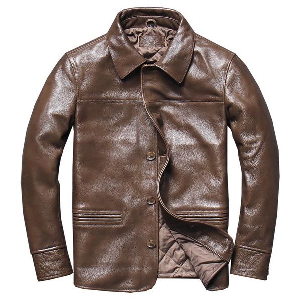 men's leather & faux genuine batik cowhide classic brakeman jacket casual slim-fit motorcycle suit coat l, Black
men's leather & faux genuine batik cowhide classic brakeman jacket casual slim-fit motorcycle suit coat l, Black