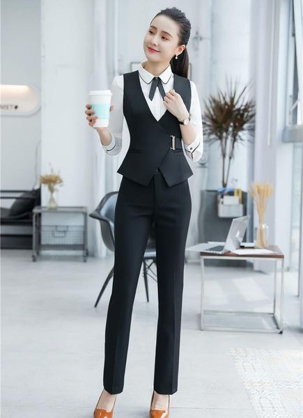 formal women business suits with pant and sets ladies black waistcoat & vest office uniform designs styles women's two piece pants, White
formal women business suits with pant and sets ladies black waistcoat & vest office uniform designs styles women's two piece pants, White