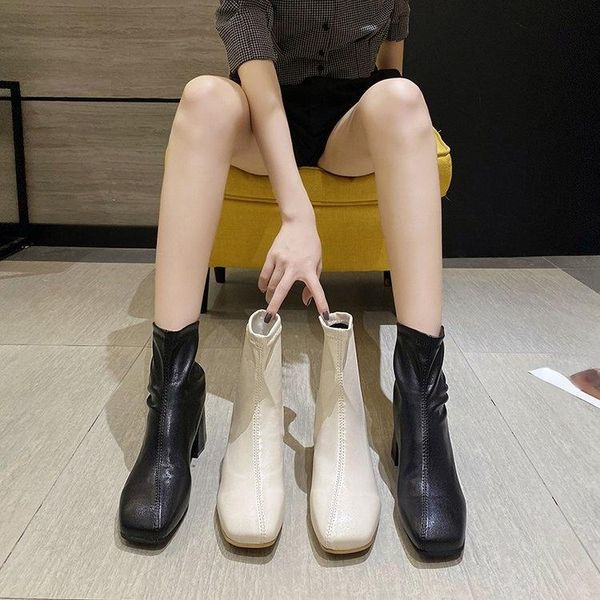 boots white high-heeled short women's autumn and winter pointed toe 2021 thin wild, Black
boots white high-heeled short women's autumn and winter pointed toe 2021 thin wild, Black