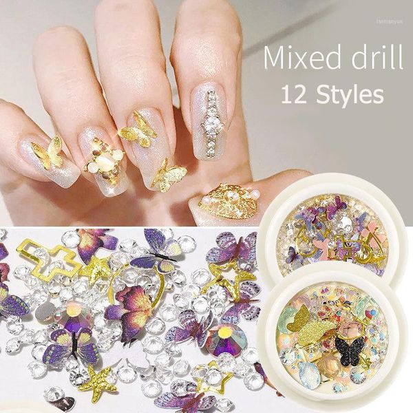 butterfly nail art decorations 1 box mix shapes glitter diamond pearls metal rhinestones gems decals1, Silver;gold
butterfly nail art decorations 1 box mix shapes glitter diamond pearls metal rhinestones gems decals1, Silver;gold