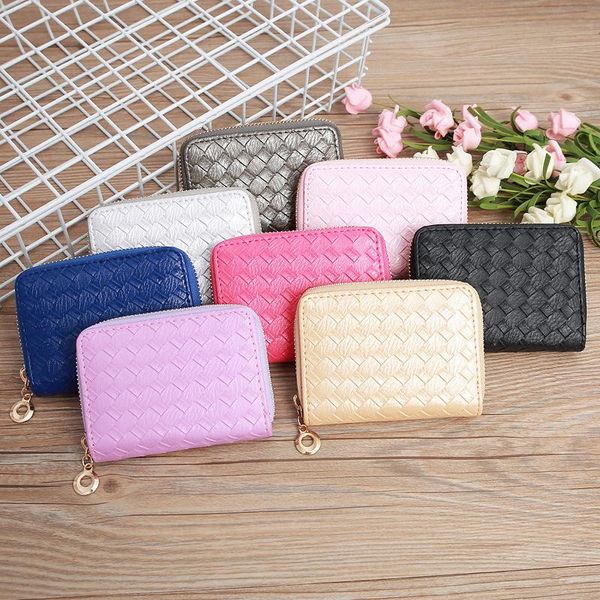 wallets the korean version of lady short card bag braided organ horizontal woman to hold, Red;black
wallets the korean version of lady short card bag braided organ horizontal woman to hold, Red;black