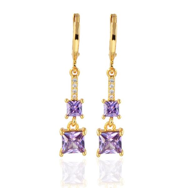 dangle & chandelier fashion gold color earrings five colors princess cz stones women girls long drop jewelry, Silver
dangle & chandelier fashion gold color earrings five colors princess cz stones women girls long drop jewelry, Silver