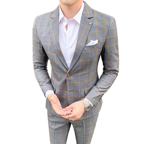 groom marriage suit coat pants set / male british style slim fit plus size men's plaid blazer two piece jacket trousers suits & blazers, White;black
groom marriage suit coat pants set / male british style slim fit plus size men's plaid blazer two piece jacket trousers suits & blazers, White;black