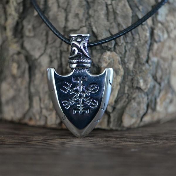 1pcs stainless steel necklace double side vegvisir norse viking odin's spear for men and women pendant necklaces, Silver
1pcs stainless steel necklace double side vegvisir norse viking odin's spear for men and women pendant necklaces, Silver