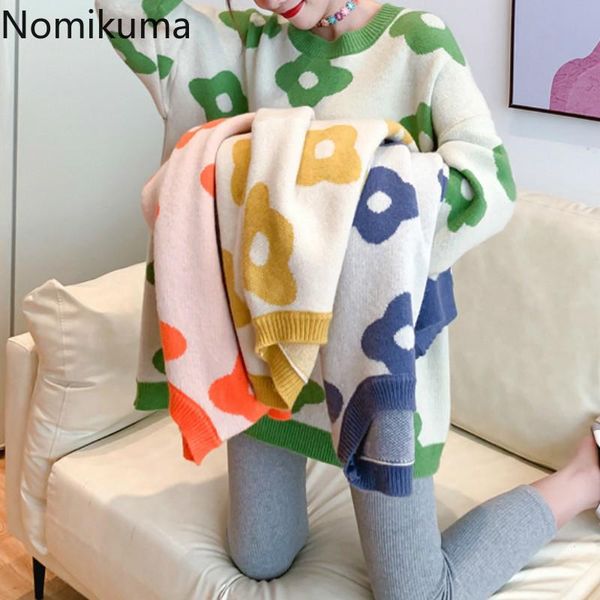 nomikuma arrival flower pattern full sleeve sweater women o neck casual loose sweet pullover jumpers korean ropa mujer 3b861 women's sw, White;black
nomikuma arrival flower pattern full sleeve sweater women o neck casual loose sweet pullover jumpers korean ropa mujer 3b861 women's sw, White;black