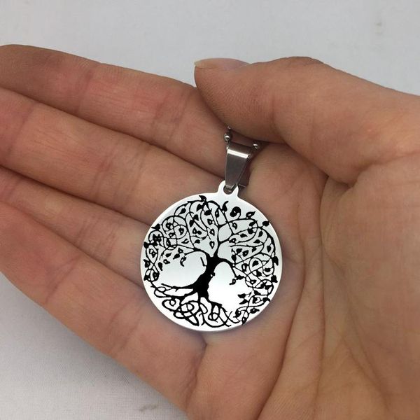 keychains simple tree pendant disc necklace stainless steel collar necklaces jewelry gift for men and women yp6825, Silver
keychains simple tree pendant disc necklace stainless steel collar necklaces jewelry gift for men and women yp6825, Silver