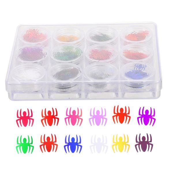 nail glitter 12 boxes spider sequin manicure art accessories face stickers, Silver;gold
nail glitter 12 boxes spider sequin manicure art accessories face stickers, Silver;gold