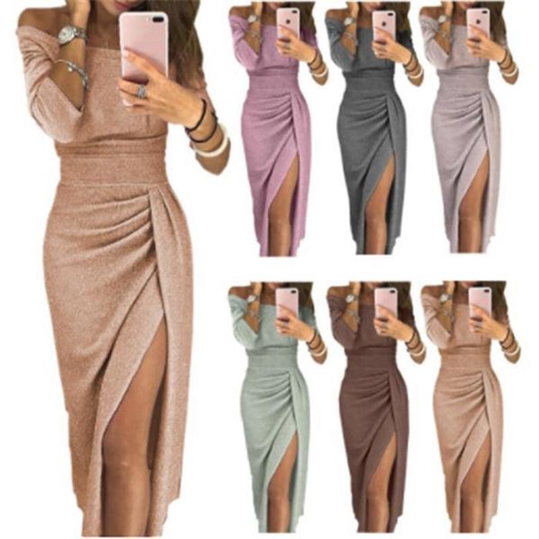 casual dresses fashion elegant evening party dress women high-end slash neck off shoulder long sleeve with fake sashes clothing wear, Black;gray
casual dresses fashion elegant evening party dress women high-end slash neck off shoulder long sleeve with fake sashes clothing wear, Black;gray