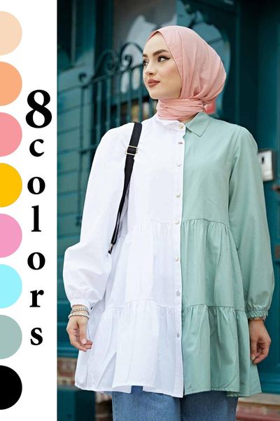 ethnic clothing women's double color tunic shirt summer spring 2021 ladies muslim clothes for woman blouse casual long sleeve, Red
ethnic clothing women's double color tunic shirt summer spring 2021 ladies muslim clothes for woman blouse casual long sleeve, Red