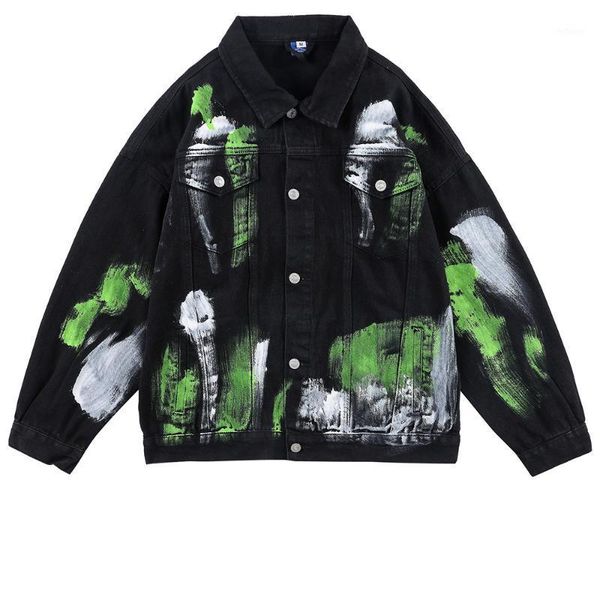 men's jackets windbreaker jacket paint men hip hop jeans coats denim casual jean streetwear autumn winter pockets fashion overcoats, Black;brown
men's jackets windbreaker jacket paint men hip hop jeans coats denim casual jean streetwear autumn winter pockets fashion overcoats, Black;brown