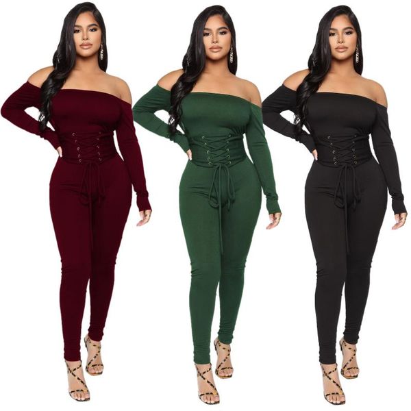 women's jumpsuits & rompers casual women jumpsuit slash neck strings loops long sleeve bodysuit off the shoulder skinny high street out, Black;white
women's jumpsuits & rompers casual women jumpsuit slash neck strings loops long sleeve bodysuit off the shoulder skinny high street out, Black;white