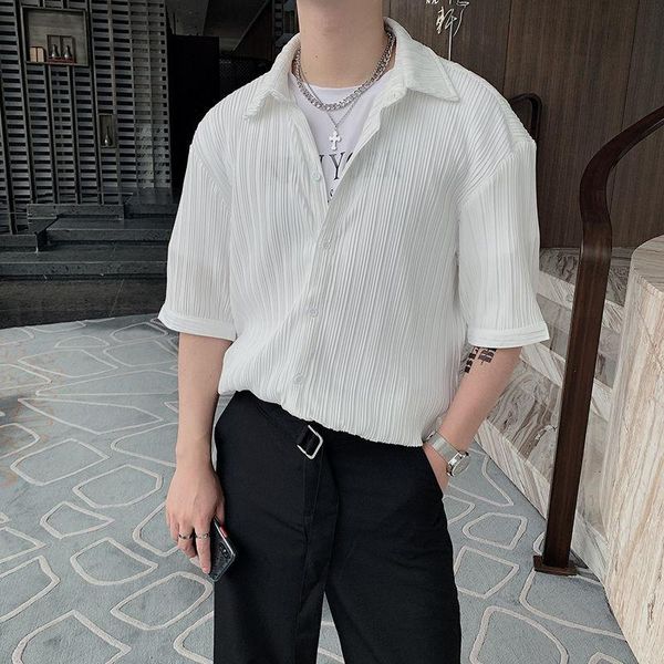 men's casual shirts men's personality fashion wrinkle design loose foreign style boys' shirt light cooked urban, White;black
men's casual shirts men's personality fashion wrinkle design loose foreign style boys' shirt light cooked urban, White;black