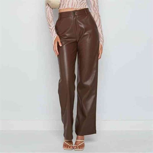 europe high waist clubwear pu leather pants zip front pockets classic pure wide legs brown winter women trousers, Black;white
europe high waist clubwear pu leather pants zip front pockets classic pure wide legs brown winter women trousers, Black;white