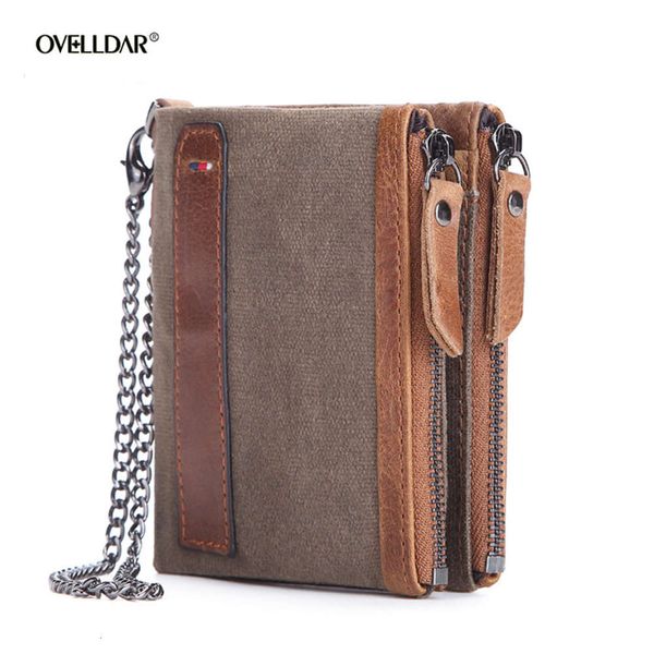 the wallet crazy horse cowhide men's leather short rfid oil wax canvas double zipper wallet, Black
the wallet crazy horse cowhide men's leather short rfid oil wax canvas double zipper wallet, Black