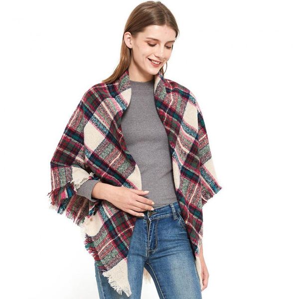 scarves wrap bristles lady plaid triangle scarf soft warm echarpes oversize muslim hijab pashmina with tassels winter cape, Blue;gray
scarves wrap bristles lady plaid triangle scarf soft warm echarpes oversize muslim hijab pashmina with tassels winter cape, Blue;gray