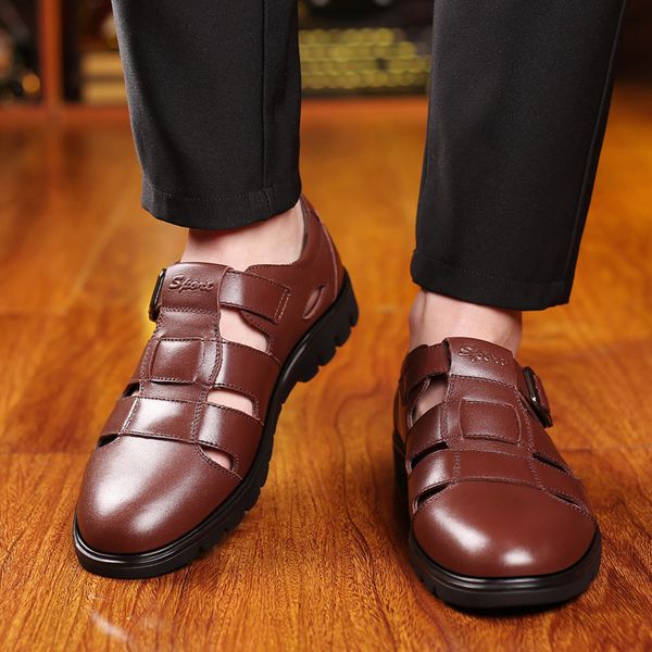 454647 size extra large size hollow out breathable coros shoes mens casual daddys shoes mens first layer cowhide middle-aged and elderly lea, Black
454647 size extra large size hollow out breathable coros shoes mens casual daddys shoes mens first layer cowhide middle-aged and elderly lea, Black