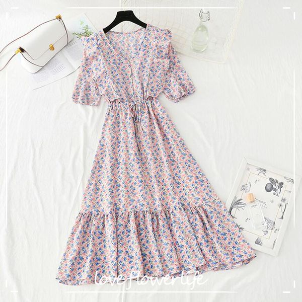 small fresh floral dress summer short sleeve elegant ladies v-neck chiffon long dress party vestidos sweet woman clothes 210521, Black;gray
small fresh floral dress summer short sleeve elegant ladies v-neck chiffon long dress party vestidos sweet woman clothes 210521, Black;gray