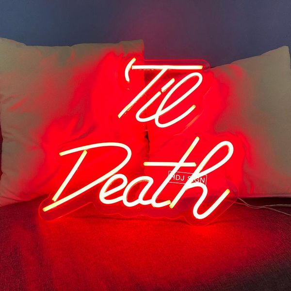 other lighting bulbs & tubes til death custom neon sign led letter light suitable for bedroom home bar party personalized wall decorative
other lighting bulbs & tubes til death custom neon sign led letter light suitable for bedroom home bar party personalized wall decorative