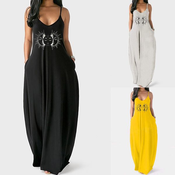 2021 summer new fashion plus size women's picture printing deep v long skirt, Black;gray
2021 summer new fashion plus size women's picture printing deep v long skirt, Black;gray