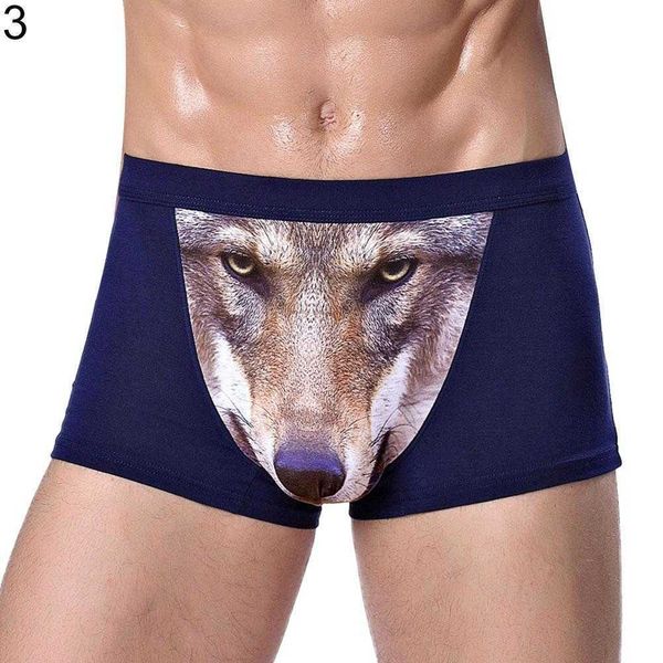 underpants fashion creative animal wolf eagle head men's u convex breathable boxer underwear, Black;white
underpants fashion creative animal wolf eagle head men's u convex breathable boxer underwear, Black;white