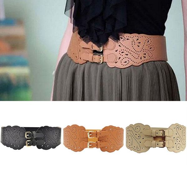 belts 1pc women double buckle elastic waist belt wide stretch corset waistband, Black;brown
belts 1pc women double buckle elastic waist belt wide stretch corset waistband, Black;brown