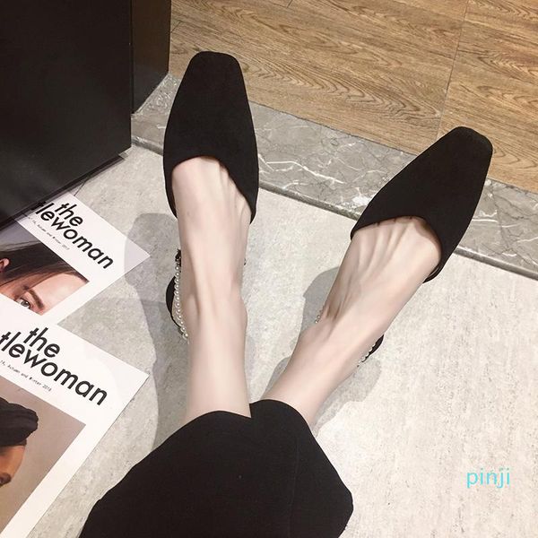 baotou slippers women 2021 spring and autumn korean style wild fashion square toe high-heeled slippers., Black
baotou slippers women 2021 spring and autumn korean style wild fashion square toe high-heeled slippers., Black