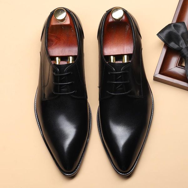 dress shoes italian mens lace up pointed toe genuine leather oxfords men wedding hand polishing formal for f75, Black
dress shoes italian mens lace up pointed toe genuine leather oxfords men wedding hand polishing formal for f75, Black