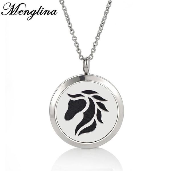 pendant necklaces menglina 25mm horse necklace 316l stainless steel locket essential oils perfume diffuser, Silver
pendant necklaces menglina 25mm horse necklace 316l stainless steel locket essential oils perfume diffuser, Silver