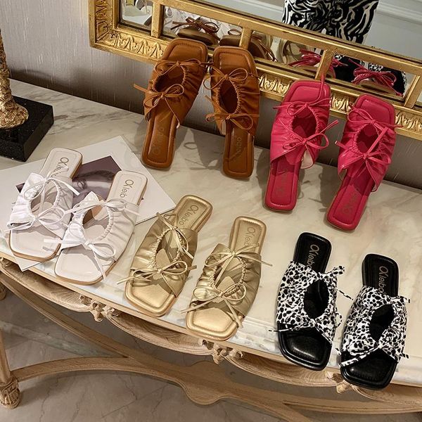 pink gold slippers summer designer outdoor flat heels slides beach flip flo shoes butterfly knot mules, Black
pink gold slippers summer designer outdoor flat heels slides beach flip flo shoes butterfly knot mules, Black