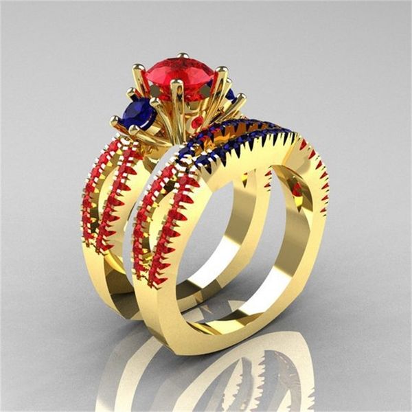selling plated ring beset sanjie gold plated inlaid red creative jewelry headwear alloy, Silver
selling plated ring beset sanjie gold plated inlaid red creative jewelry headwear alloy, Silver