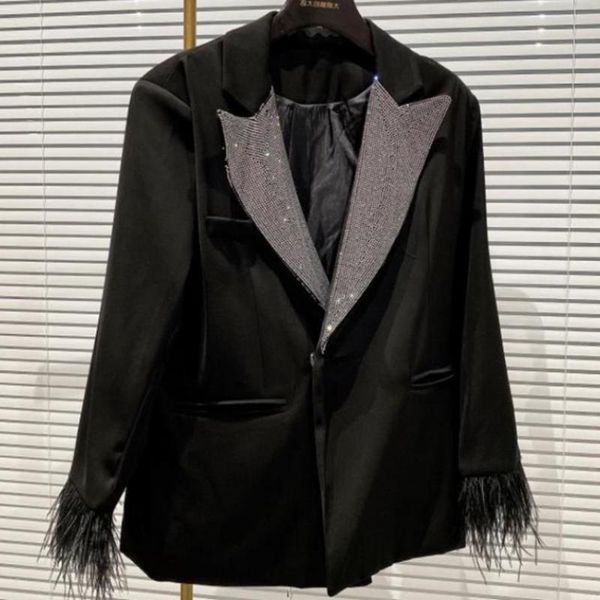 spring autumn women diamonds shoulder blazer jacket for ladies luxury small suit women's suits & blazers, White;black
spring autumn women diamonds shoulder blazer jacket for ladies luxury small suit women's suits & blazers, White;black