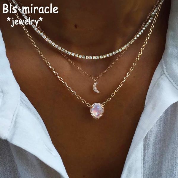 pendant necklaces boho fashion crystal moon water drop geometry for women vintage gold necklace multilayer female jewelry gift, Silver
pendant necklaces boho fashion crystal moon water drop geometry for women vintage gold necklace multilayer female jewelry gift, Silver