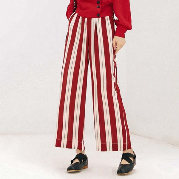 women's pants & capris red striped casual wide leg autumn trousers korean school style high street young female loose long, Black;white
women's pants & capris red striped casual wide leg autumn trousers korean school style high street young female loose long, Black;white
