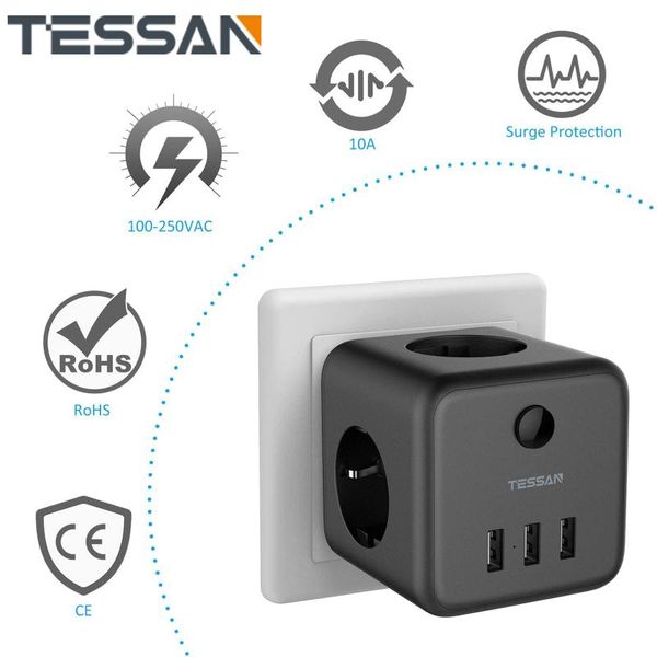 smart power plugs tessan eu plug strip with switch on/off 3 ac outlets usb charging ports 5v 2.4a portable multi socket adapter
smart power plugs tessan eu plug strip with switch on/off 3 ac outlets usb charging ports 5v 2.4a portable multi socket adapter