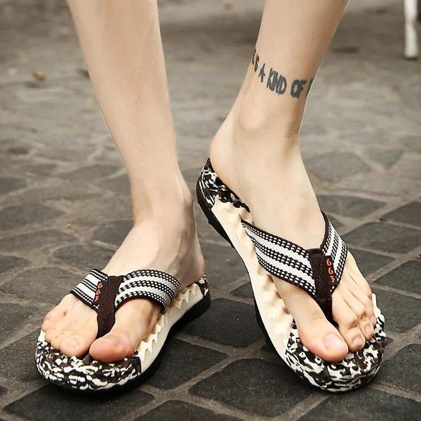 slippers casual flip flops men's summer foot massage eva comfortable non-slip sandals thick-soled outdoor travel beach, Black
slippers casual flip flops men's summer foot massage eva comfortable non-slip sandals thick-soled outdoor travel beach, Black