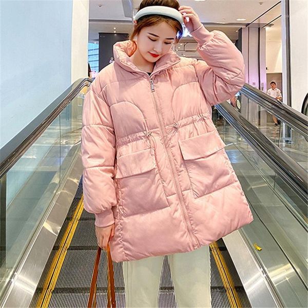 women's down & parkas cotton jacket 2021 winter fashion loose stand collar long sleeve thick warm coat trend 213, Black
women's down & parkas cotton jacket 2021 winter fashion loose stand collar long sleeve thick warm coat trend 213, Black