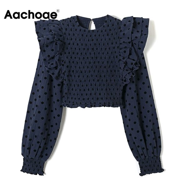 women sweet o neck polka dot cropped blouses ruffles long sleeve chic cotton shirt female elegant stretch tunic 210413, White
women sweet o neck polka dot cropped blouses ruffles long sleeve chic cotton shirt female elegant stretch tunic 210413, White