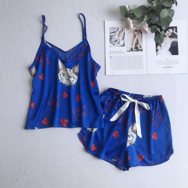 women's sleepwear 2021 summer sling pajamas comfortable satin chiffon thin slings pattern printed suit-home clothes ft5p f1z7, Black;red
women's sleepwear 2021 summer sling pajamas comfortable satin chiffon thin slings pattern printed suit-home clothes ft5p f1z7, Black;red