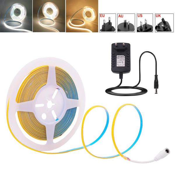 strips 5m fob cob led strip 12v 24v 5mm width flexible tape 384leds ribbon high density ra90 backlight cabinet light power supply
strips 5m fob cob led strip 12v 24v 5mm width flexible tape 384leds ribbon high density ra90 backlight cabinet light power supply