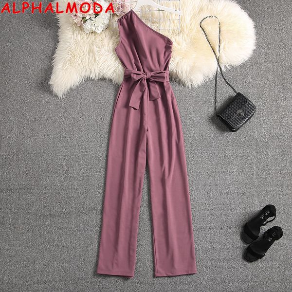 alphalmoda oblique shoulder outfit sashes solid color slim fit ladies elegant party jumpsuit summer fashion rompers, Black;white
alphalmoda oblique shoulder outfit sashes solid color slim fit ladies elegant party jumpsuit summer fashion rompers, Black;white