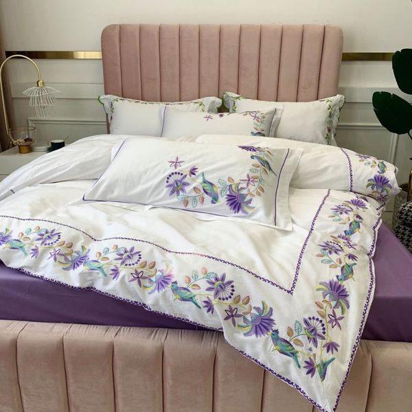 bedding sets egyptian cotton 4 piece set flower-and-bird embroidered quilt cover bed
bedding sets egyptian cotton 4 piece set flower-and-bird embroidered quilt cover bed