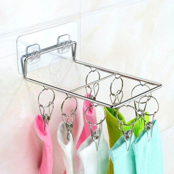 wall mount stainless steel clothes pin hanger storage organizer laundry drying rack with 8/10 clips for hat sock underwear glove hangers & r
wall mount stainless steel clothes pin hanger storage organizer laundry drying rack with 8/10 clips for hat sock underwear glove hangers & r