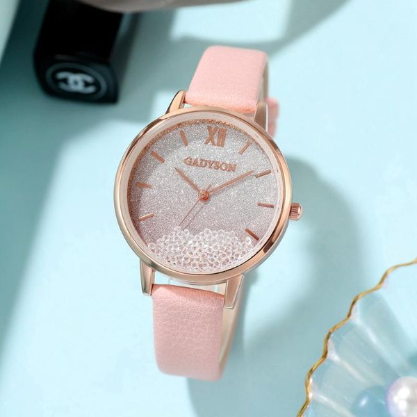 wristwatches elegant ladies watch casual gradient gypsophila quartz leather strap steel case analog, Slivery;brown
wristwatches elegant ladies watch casual gradient gypsophila quartz leather strap steel case analog, Slivery;brown