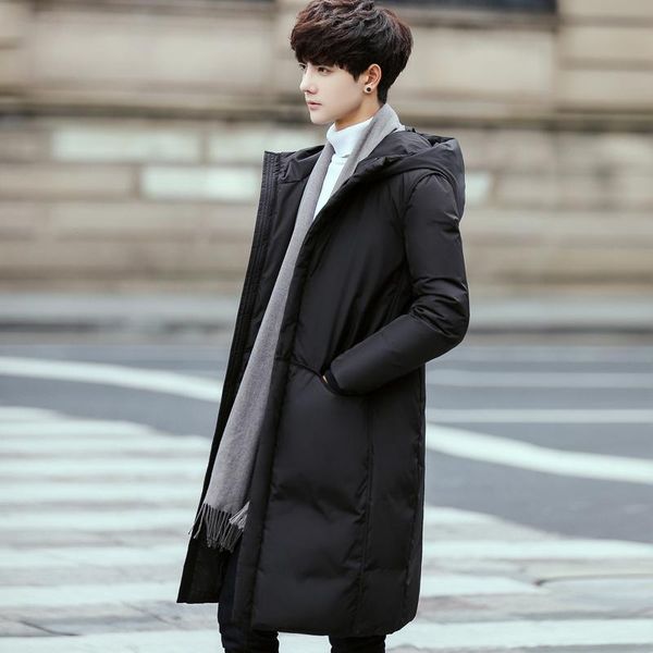 men's down & parkas jacket 2021 mid-length winter korean style slim fashion young students handsome thick solid color trend, Black
men's down & parkas jacket 2021 mid-length winter korean style slim fashion young students handsome thick solid color trend, Black