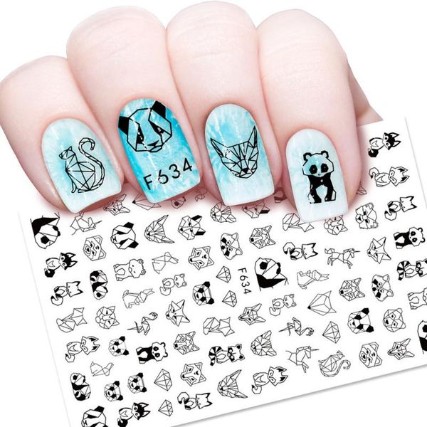stickers & decals 1pc 12.3*7.6cm 3d black white nail art abstract geometric animal panda leaf flower decal manicure decorations tips
stickers & decals 1pc 12.3*7.6cm 3d black white nail art abstract geometric animal panda leaf flower decal manicure decorations tips