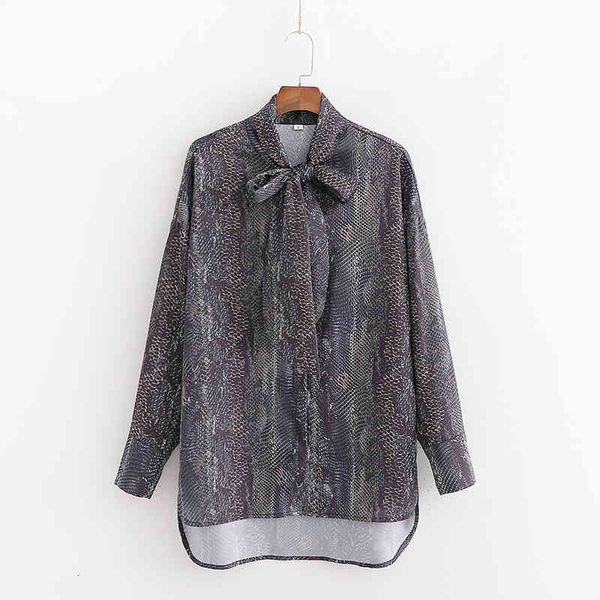 women's blouses & shirts streetwear women snake striped shirt fashion ladies bow collar vintage female loose vestidos chic gi, White
women's blouses & shirts streetwear women snake striped shirt fashion ladies bow collar vintage female loose vestidos chic gi, White