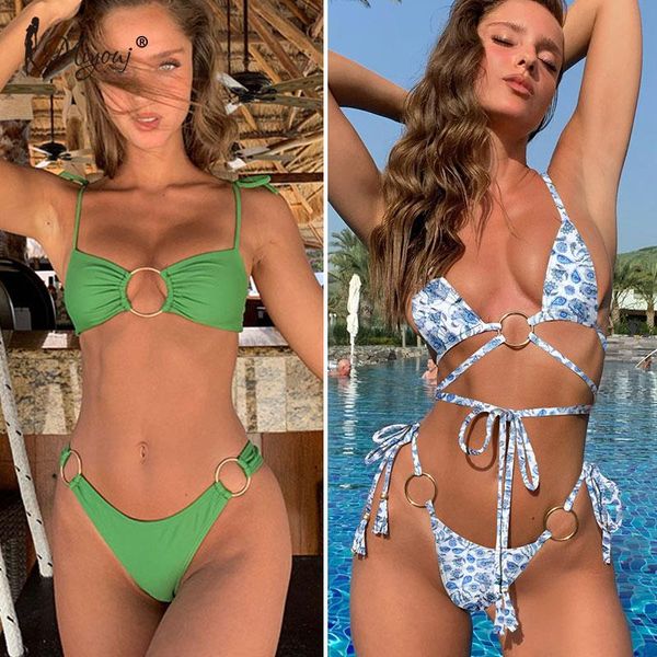 women's swimwear miyouj bandeau bikini bandage women solid 2021 bathing suits rings set hollow out biquini, White;black
women's swimwear miyouj bandeau bikini bandage women solid 2021 bathing suits rings set hollow out biquini, White;black