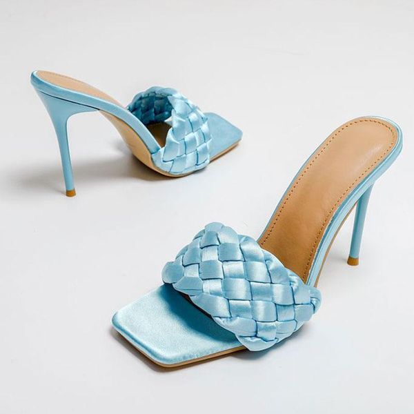 designer women slippers fashion square toe weave high heels shoes summer ladies party sandals slides big size 35-42, Black
designer women slippers fashion square toe weave high heels shoes summer ladies party sandals slides big size 35-42, Black